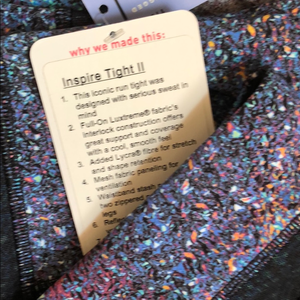 NWT💞💞 LULULEMON INSPIRE TIGHT SRMB/BLK MERMAID - Picture 2 of 3